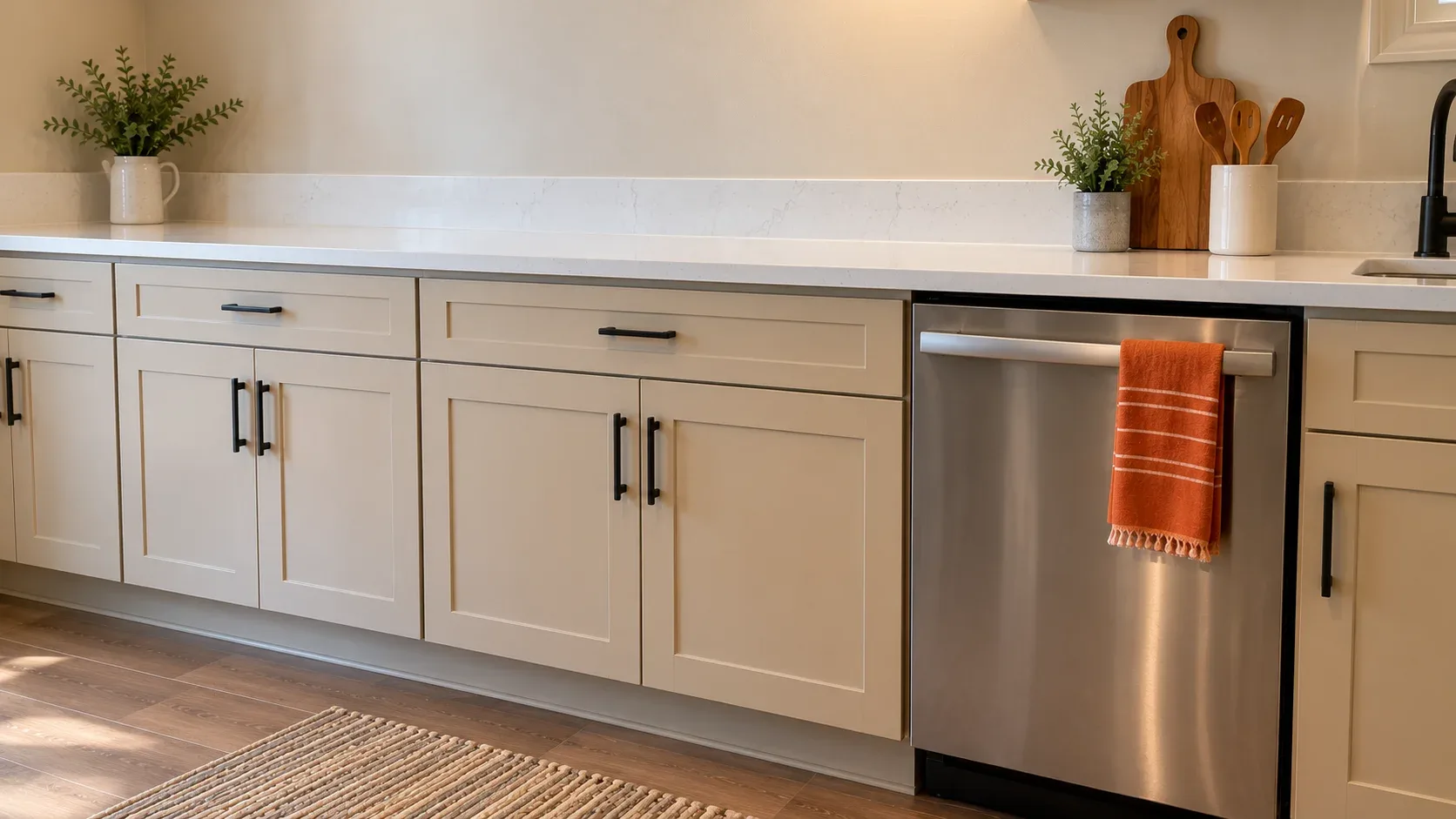 Built-in dishwasher in a Lewisville, Texas kitchen